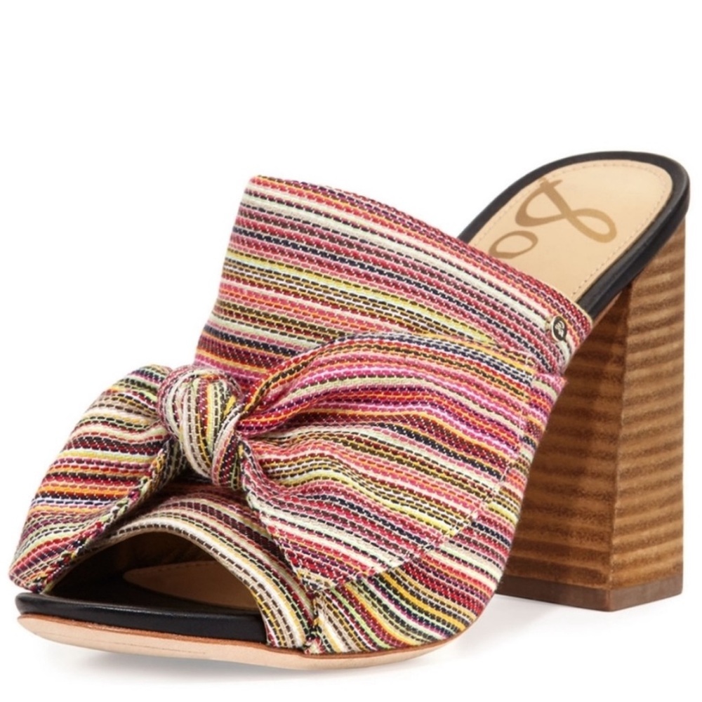 Sam Edelman Multicolor Striped Heeled Sandals